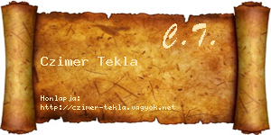 Czimer Tekla névjegykártya